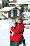 Lech 17 maart 2004
Prinses Maxima, Prins Willem Alexander en  Prinses Amalia   in Lech.