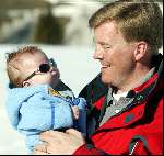 Lech 17 maart 2004
Prinses Maxima, Prins Willem Alexander en  Prinses Amalia   in Lech.
