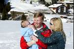 Lech 17 maart 2004
Prinses Maxima, Prins Willem Alexander en  Prinses Amalia   in Lech.