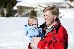 Lech 17 maart 2004
Prinses Maxima, Prins Willem Alexander en  Prinses Amalia   in Lech.