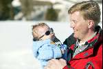 Lech 17 maart 2004
Prinses Maxima, Prins Willem Alexander en  Prinses Amalia   in Lech.