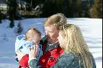Lech 17 maart 2004
Prinses Maxima, Prins Willem Alexander en  Prinses Amalia   in Lech.