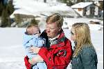 Lech 17 maart 2004
Prinses Maxima, Prins Willem Alexander en  Prinses Amalia   in Lech.