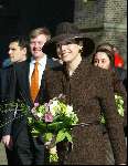 Vlaardingen 13 maart 2004
Prinses Maxima en Prins Willem Alexander bij uitreiking Geuzenpenning.