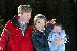 Lech 17 maart 2004
Prinses Maxima, Prins Willem Alexander en  Prinses Amalia   in Lech.