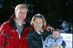 Lech 17 maart 2004
Prinses Maxima, Prins Willem Alexander Prinses Amalia in Lech.