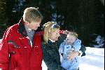 Lech 17 maart 2004
Prinses Maxima, Prins Willem Alexander Prinses Amalia in Lech.