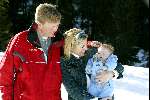 Lech 17 maart 2004
Prinses Maxima, Prins Willem Alexander Prinses Amalia in Lech.