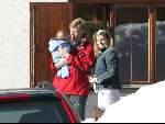 Lech 17 maart 2004
Prinses Maxima, Prins Willem Alexander en  Prinses Amalia   in Lech.