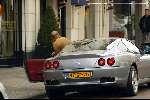 Amsterdam 16 maart 2004
Rene Bloem met ferrari op pc hooftstraat