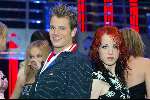 Hilversum 6 maart 2004
Idols in studio 22. Marlies Idols  en Robin Idols
eerste finale ronde 2004