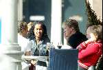 Amsterdam 29 maart 2003
Wim Kieft met ex vrouw Sylvia Kieft en haar nieuwe vriend op een terras