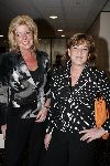 Amsterdam 13 maart 2005
Modeshow Paul Schulten in Okura. 
Angela Hoogeveen met Mariette v d Rest