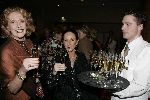 Amsterdam 12 maart 2005
Modeshow Mart Visser in het hilton.  
 Gerrie v d Klei met champagne