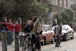 Amsterdam 26 maart 2005
Jeroen Krabbe en zijn vrouw Herma Krabbe op de fiets