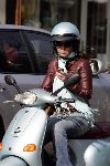 Amsterdam 24 maart 2005
Josefine v Asdonk op  Vespa scooter met gsm