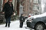 Amsterdam 2 maart 2005
Prinses marilene met Lucas  v Vollenhoven en Anna v Vollenhoven  in de sneeuw
