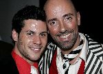 Amsterdam 12 maart 2005
Modeshow Mart Visser in het hilton.  
Maik de Boer met vriend