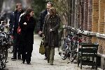Amsterdam 18 maart 2005
Maxima zwanger op bezoek bij een vriendin. Maxima is bij cafe Bond geweest in de Valeriusstraat. Beveiliging