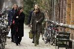 Amsterdam 18 maart 2005
Maxima zwanger op bezoek bij een vriendin. Maxima is bij cafe Bond geweest in de Valeriusstraat. Beveiliging