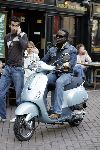 Amsterdam 23 maart 2005
Regilio Tuur op Vespa scooter in Amsterdam