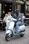 Amsterdam 23 maart 2005
Regilio Tuur op Vespa scooter in Amsterdam