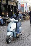 Amsterdam 23 maart 2005
Regilio Tuur op Vespa scooter in Amsterdam