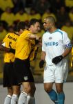 Breda, 28 Februari 2007
NAC-PSV, eindstand 3-0 Wedstrijd KNVB-beker 1/4 finale Seizoen 2006/2007
Alex PSV in duel met Rob Penders