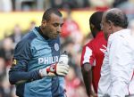 Eindhoven, 18 Maart 2007 Kompetitiewedstrijd PSV-AJAX, eindstand 1-5 Seizoen 2006/2007
Gomes geblesseerd en wordt verzorgd door Mart v d Heuvel