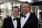 Hilversum 12 maart 2007
Feest voor de 65 e verjaardag van Joop v d Ende in studio 21. harm Edens met vriend