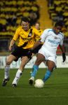 Breda, 28 Februari 2007
NAC-PSV, eindstand 3-0 Wedstrijd KNVB-beker 1/4 finale Seizoen 2006/2007
Jefferson Farfan met op zijn huid Rob Penders