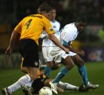 Breda, 28 Februari 2007
NAC-PSV, eindstand 3-0 Wedstrijd KNVB-beker 1/4 finale Seizoen 2006/2007
Jefferson Farfan in duel Ronnie Stam