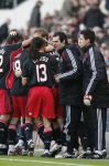Eindhoven, 18 Maart 2007 Kompetitiewedstrijd PSV-AJAX, eindstand 1-5 Seizoen 2006/2007
Kenneth Perez is blij met de overwinning