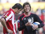Eindhoven, 18 Maart 2007 Kompetitiewedstrijd PSV-AJAX, eindstand 1-5 Seizoen 2006/2007
Klaas Jan Huntelaar blij