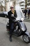 Amsterdam 4 maart 2007
Modeshow Frans Molenaar in het Amstel Hotel. Maik de Boer op vespa scooter
