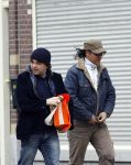 Amsterdam 17 maart 2007
Marc Marie Huybregts met zijn vriend op straat.