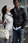 Schiphol 23 maart 2007
Patrick Kluivert en zijn zwangere vriendin Rossana Lima op schiphol .