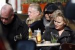 Amsterdam 11 maart 2007
Renee Soutendijk met haar man Ted Lensen op terras.
