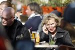 Amsterdam 11 maart 2007
Renee Soutendijk met haar man Ted Lensen op terras.