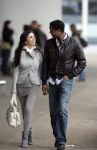 Schiphol 23 maart 2007
Patrick Kluivert en zijn zwangere vriendin Rossana Lima op schiphol .