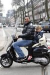 Amsterdam 14 maart 2007
Ruud Gullit met Maxime op Vespa scooter.