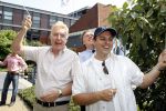 Hilversum 30 juni 2009
Feestje bij de Tros ivm record aantal leden van ruim 450.000. Frans Bauer met Andre v Duin
Peter Smuldrs bv