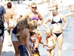 Saint Tropez 31 juli 2009
Danielle Overgaag Oerlemans met dochter Kate  Thijmen Fiene en benjamin op vakantie op saint Tropez.
Peter Smulders bv