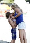 Saint Tropez 31 juli 2009
Danielle Overgaag Oerlemans met dochter Kate  Thijmen Fiene en benjamin op vakantie op saint Tropez.
Peter Smulders bv