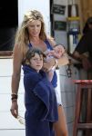Saint Tropez 31 juli 2009
Danielle Overgaag Oerlemans met dochter Kate  Thijmen Fiene en benjamin op vakantie op saint Tropez.
Peter Smulders bv