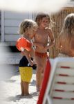 Saint Tropez 31 juli 2009
Danielle Overgaag Oerlemans met dochter Kate  Thijmen Fiene en benjamin op vakantie op saint Tropez.
Peter Smulders bv