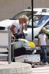 Ibiza 10 juli 2009
Wendy v  Dijk met zoontje Sem en vriend Erland Galjaard op vakantie 
Peter Smulders bv