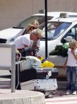 Ibiza 10 juli 2009
Wendy v  Dijk met zoontje Sem en vriend Erland Galjaard op vakantie 
Peter Smulders bv