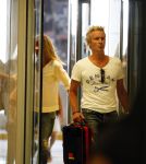 Ibiza 10 juli 2009
Wendy v  Dijk met zoontje Sem en vriend Erland Galjaard op vakantie 
Peter Smulders bv