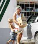 Ibiza 10 juli 2009
Wendy v  Dijk met zoontje Sem en vriend Erland Galjaard op vakantie 
Peter Smulders bv